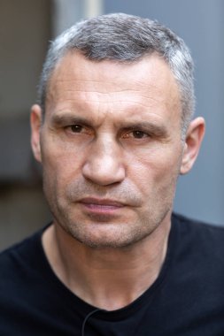 KYIV, UKRAINE - Temmuz. 06, 2022: Vitali Klitschko Ukraynalı bir politikacı ve eski profesyonel boksör. Kyiv belediye başkanı ve Kyiv Şehir İdaresi başkanı.