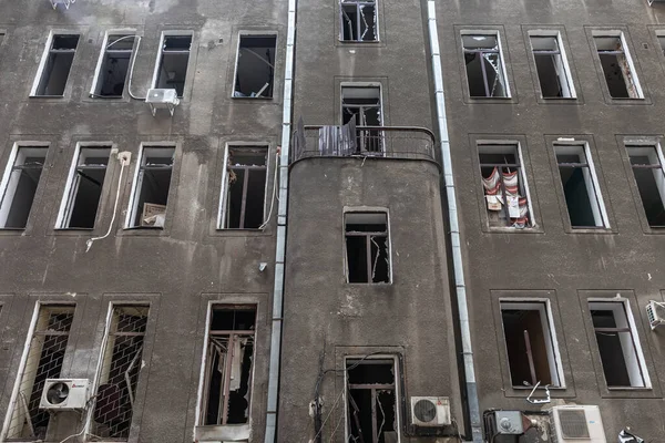 Kharkiv Ukraine Aug 2022 Destroyed Building Historical Downtown Consequences Russian — Stock fotografie