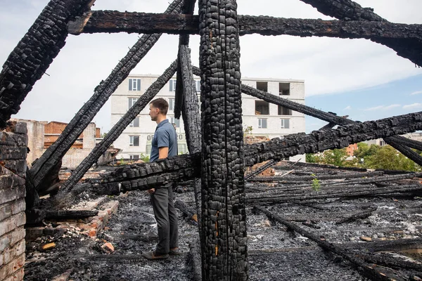 Kharkiv Ukraine Aug 2022 Burnt Damaged City Hospital Historical Building —  Fotos de Stock
