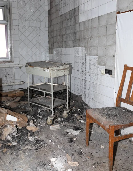 Kharkiv Ukraine Aug 2022 Burnt Damaged City Hospital Historical Building — Stockfoto