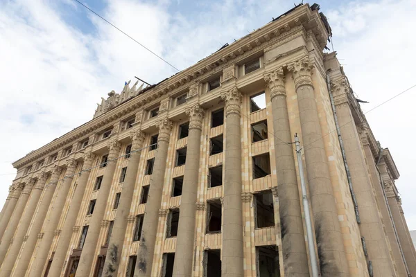 Kharkiv Ukraine Jul 2022 Destroyed Building Kharkiv Oblast Council Consequences —  Fotos de Stock