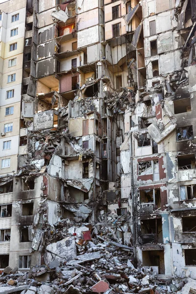 Kharkiv Ukraine Jul 2022 Destroyed Residential Apartment Building Consequences Russian — Stockfoto