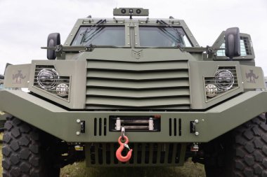 DONETSK Reg, UKRAINE - Aug. 10, 2022:  A batch of 11 new Italian-made MLS SHIELD armored vehicles bought by the Poroshenko fund delivered to the Airborne Assault Forces of Ukraine