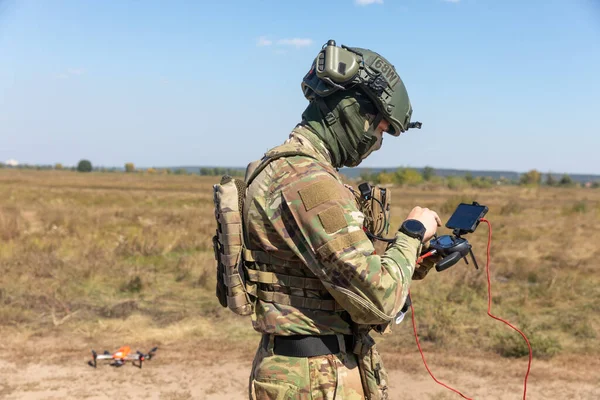 Kyiv Reg Ukraine Sept 2022 Een Drone Operator Van Veldgeneeskundedivisie — Stockfoto