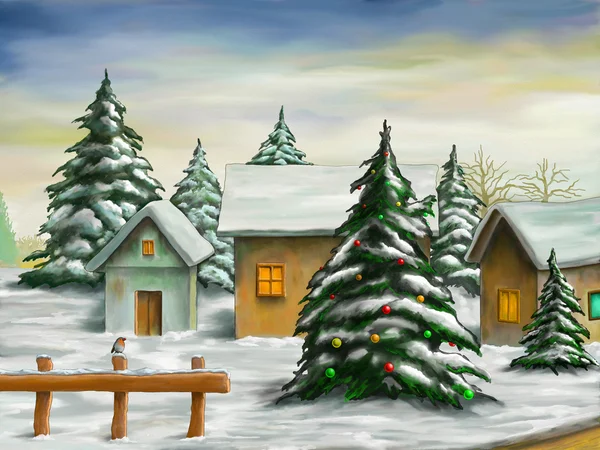 Christmas landscape — Stock Photo, Image