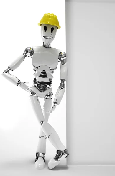 Robot werknemer — Stockfoto