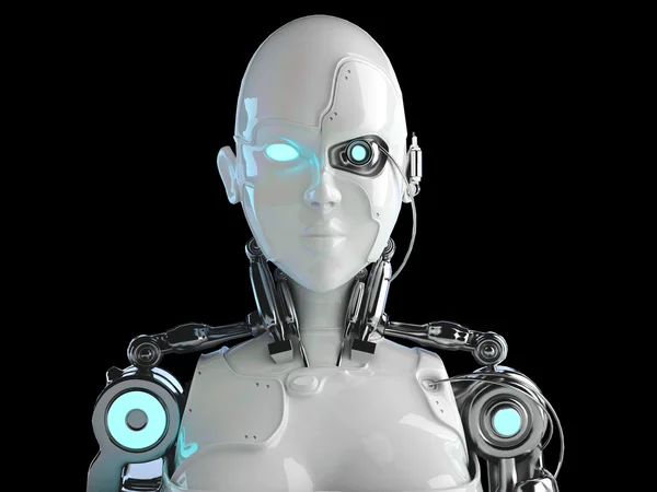 Robot android kvinnor — Stockfoto