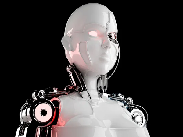 Robot android kvinnor — Stockfoto