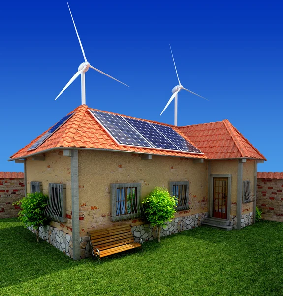 Huis energiebesparing concept — Stockfoto