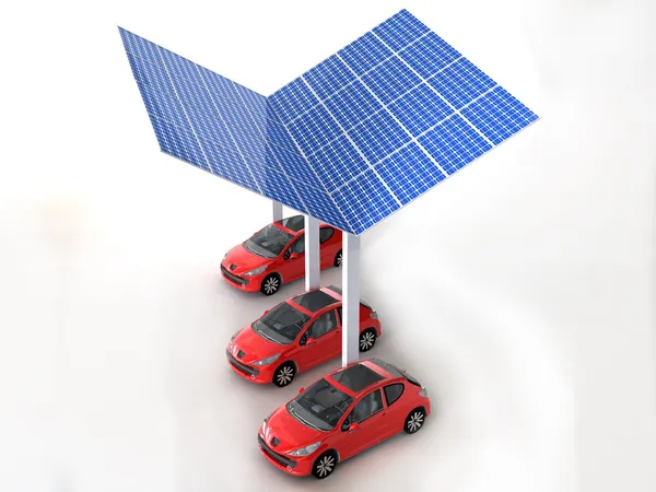 Solarmodul für Autos — kostenloses Stockfoto