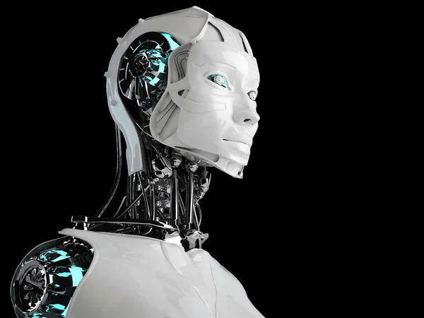 机器人 android 妇女 — 图库照片
