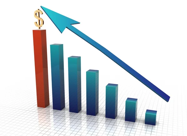 Histogram business graph — Stock Photo, Image