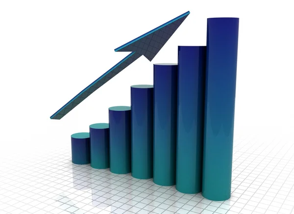 Histograma gráfico de negocio — Foto de Stock