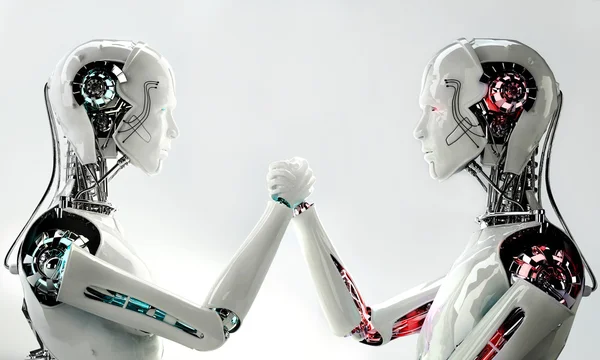 Робот android чоловіків — стокове фото
