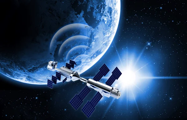 Satellite nello spazio — Foto Stock