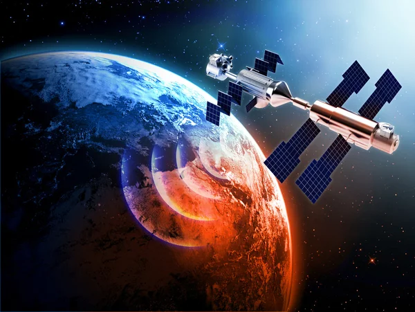 Satellite in space — Stock Photo, Image