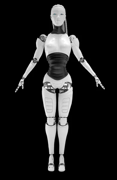 Robot android donne — Foto Stock