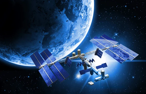 Satellite space station — Stock Photo, Image