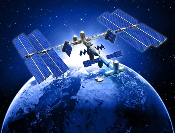 Satellite space station — Stock Photo, Image