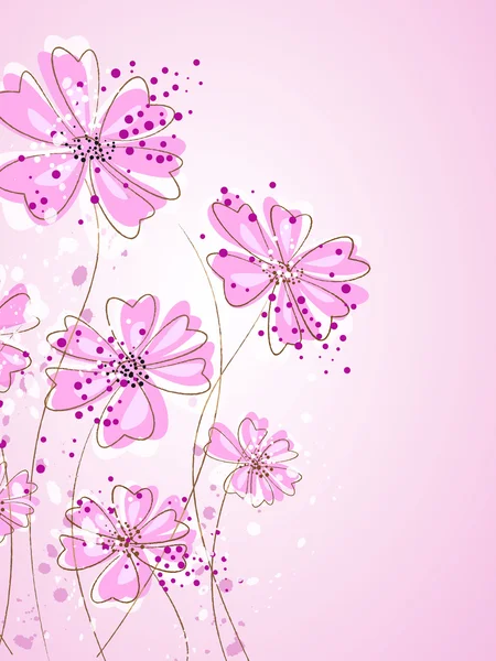 Flores de pastel artísticas — Vector de stock