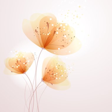 Pastel çiçekli vektör arkaplanı