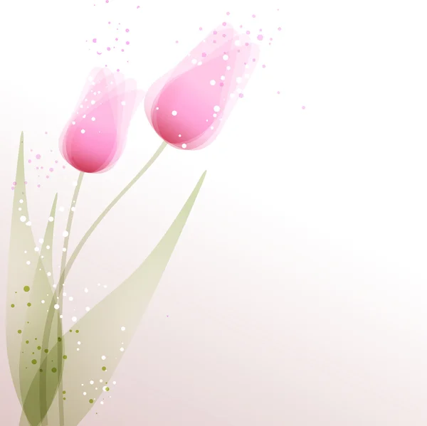 Vektor Hintergrund mit Tulpen — Stockvektor