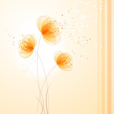 Pastel çiçekli vektör arkaplanı