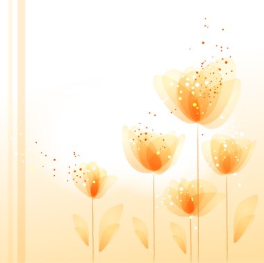 Pastel çiçekli vektör arkaplanı