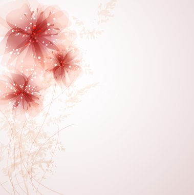 Pastel çiçekli vektör arkaplanı