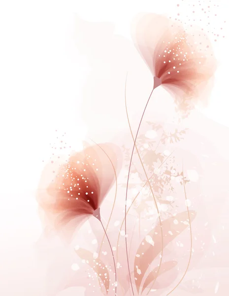 Fondo vectorial con flores pastel — Vector de stock