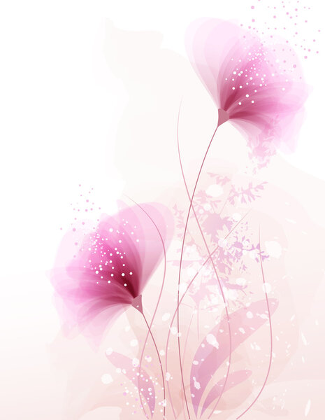 vector background with flowers