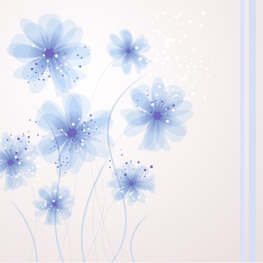 Vector background with soft flowers