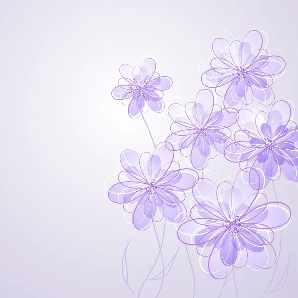 Fundo pastel com flores — Vetor de Stock