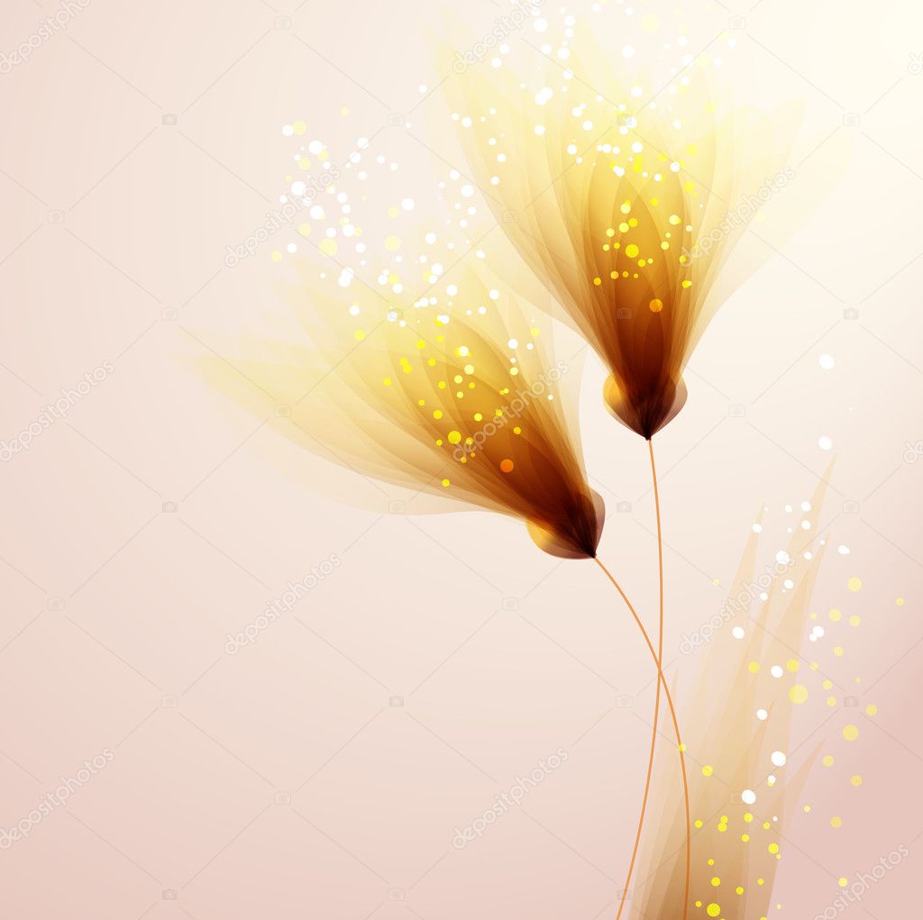 vector background with flowers