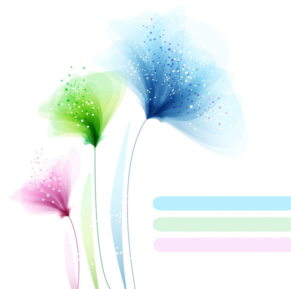 Vector background with flowers Vector Graphics