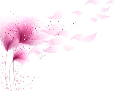 Pembe çiçekli vektör arkaplanı