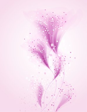 Pembe çiçekli vektör arkaplanı
