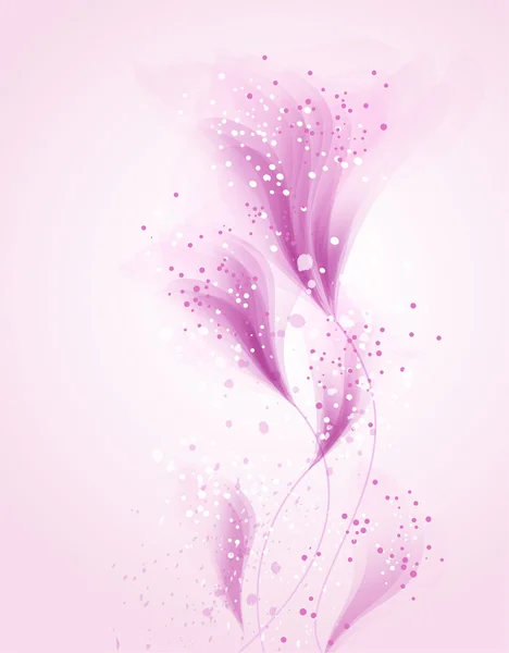 ピンクの花のベクトル背景 — ストックベクタ