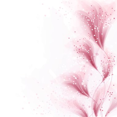 Pembe çiçekli vektör arkaplanı