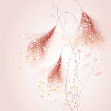 Pastel çiçekli vektör arkaplanı