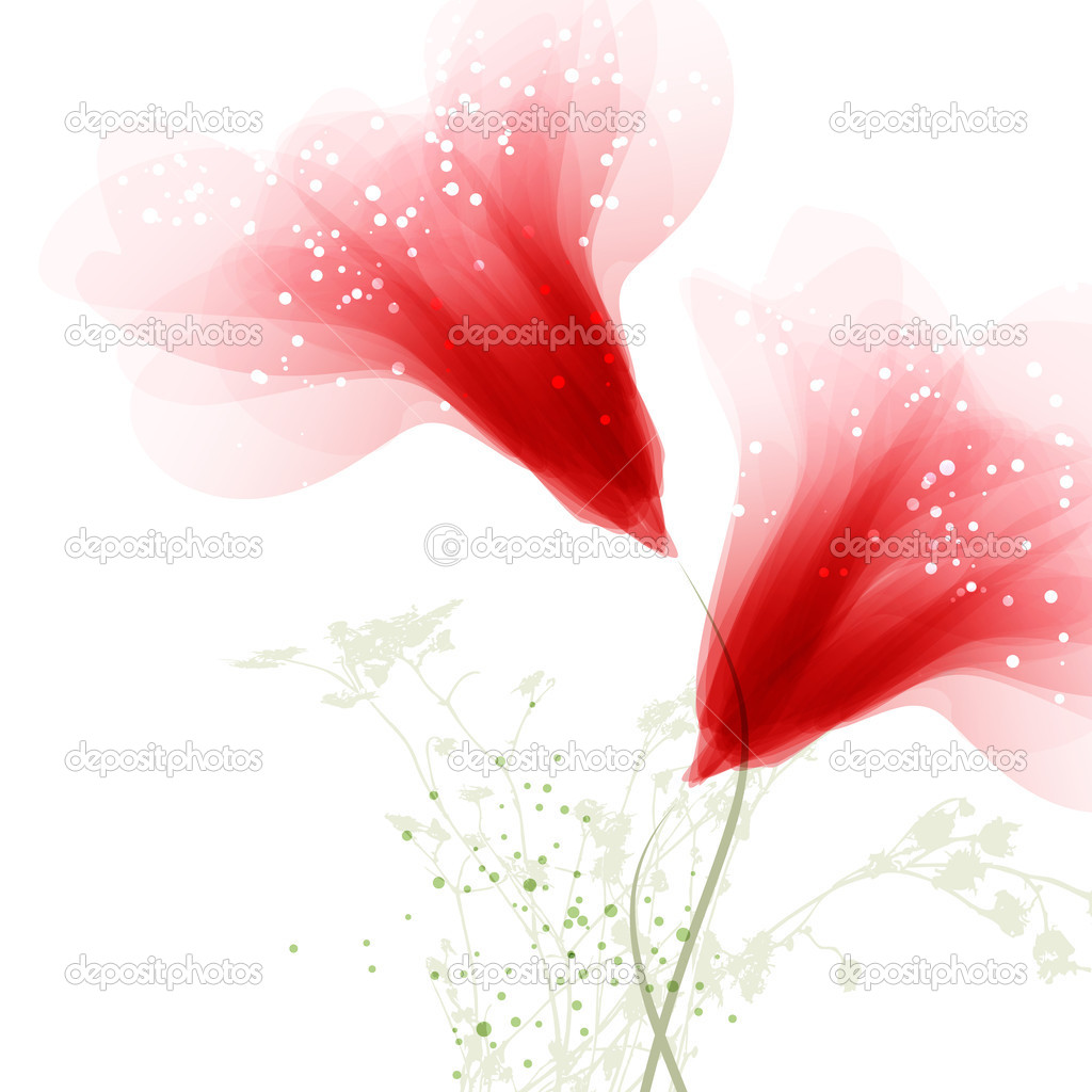 Vector background with flowers