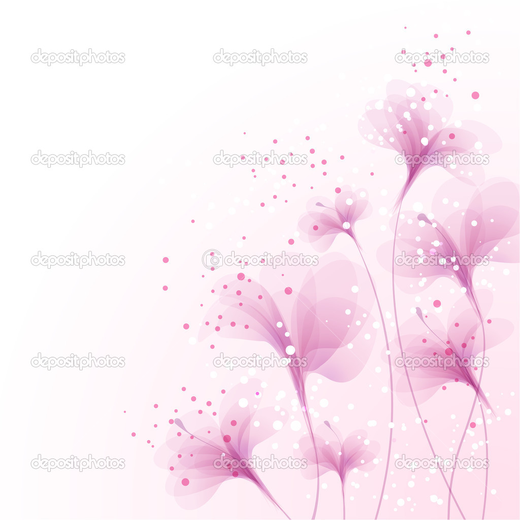 Vector background with pink flowers Stock Vector by ©almatea 48859587
