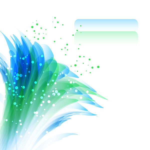 Векторный фон с голубыми цветами
