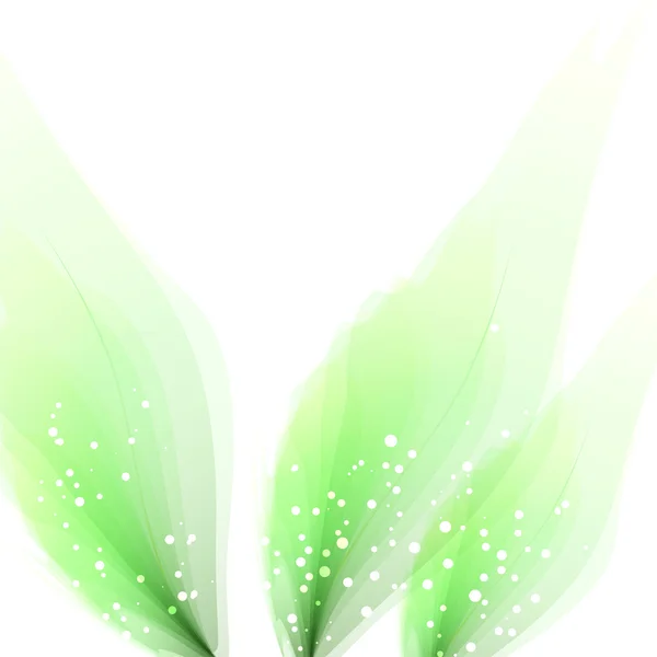 Vektor bakgrund med gröna blad — Stock vektor