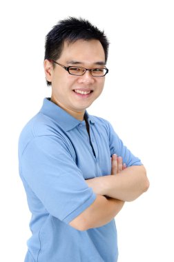 Asyalı erkek geçti elleriniz ve cusual bezi