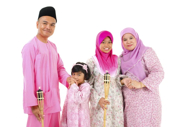 Família raya malaia — Fotografia de Stock