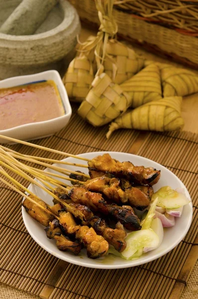 Satay ve Malezya gıdalar — Stok fotoğraf
