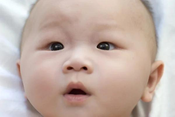 Shocked looking asian baby — Stock Photo, Image