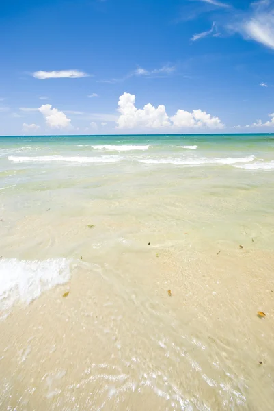 Prázdná modrá pláž — Stock fotografie