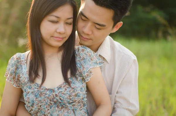 Asian romantic couple — Stock Photo, Image